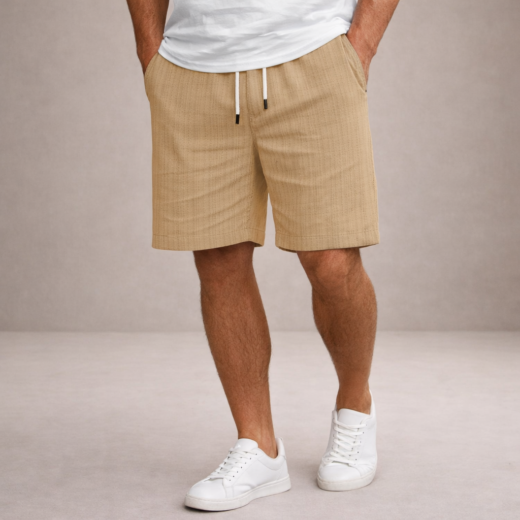 Men's Regular Fit Linen Summer Shorts Breathable Casual