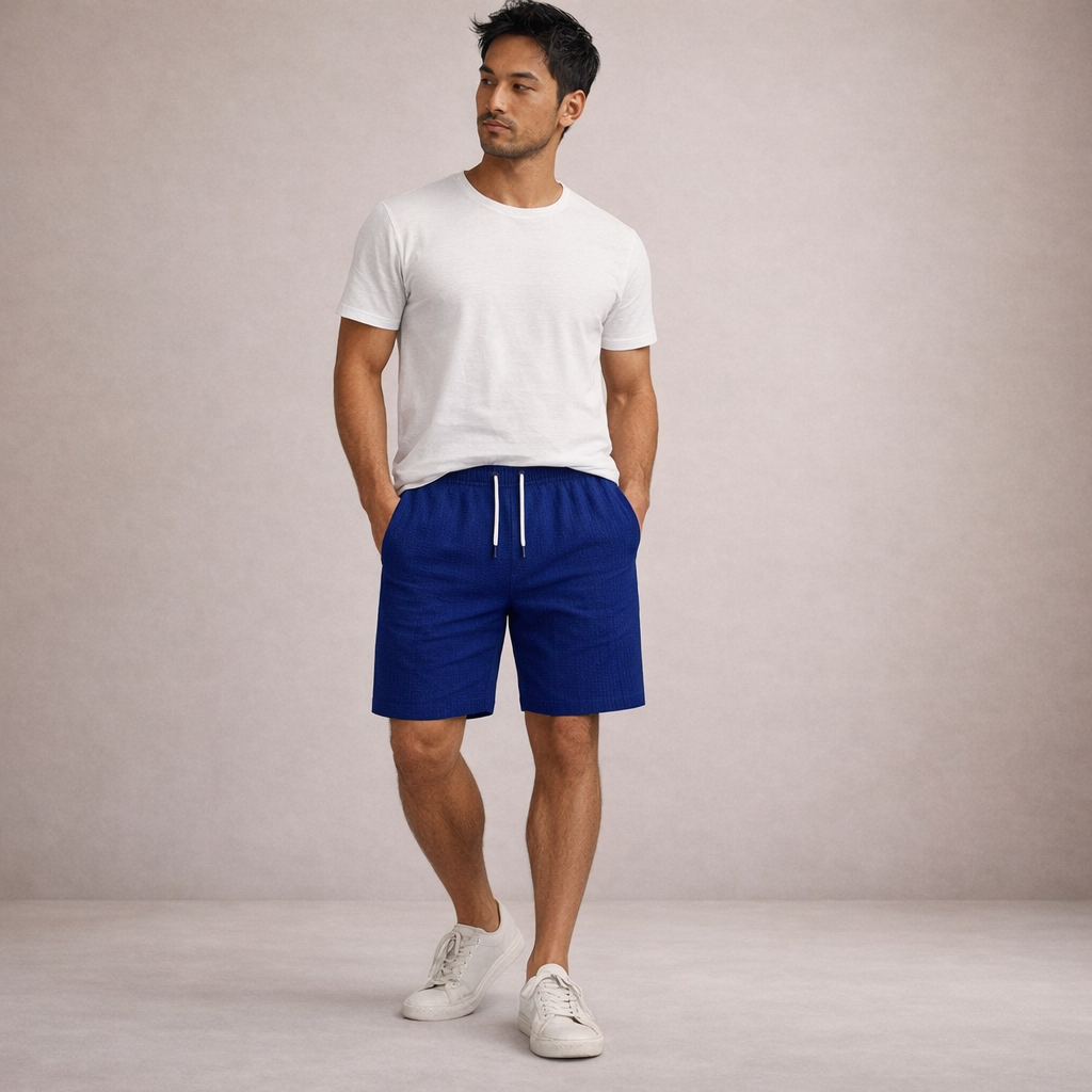 Men's Regular Fit Linen Summer Shorts Breathable Casual