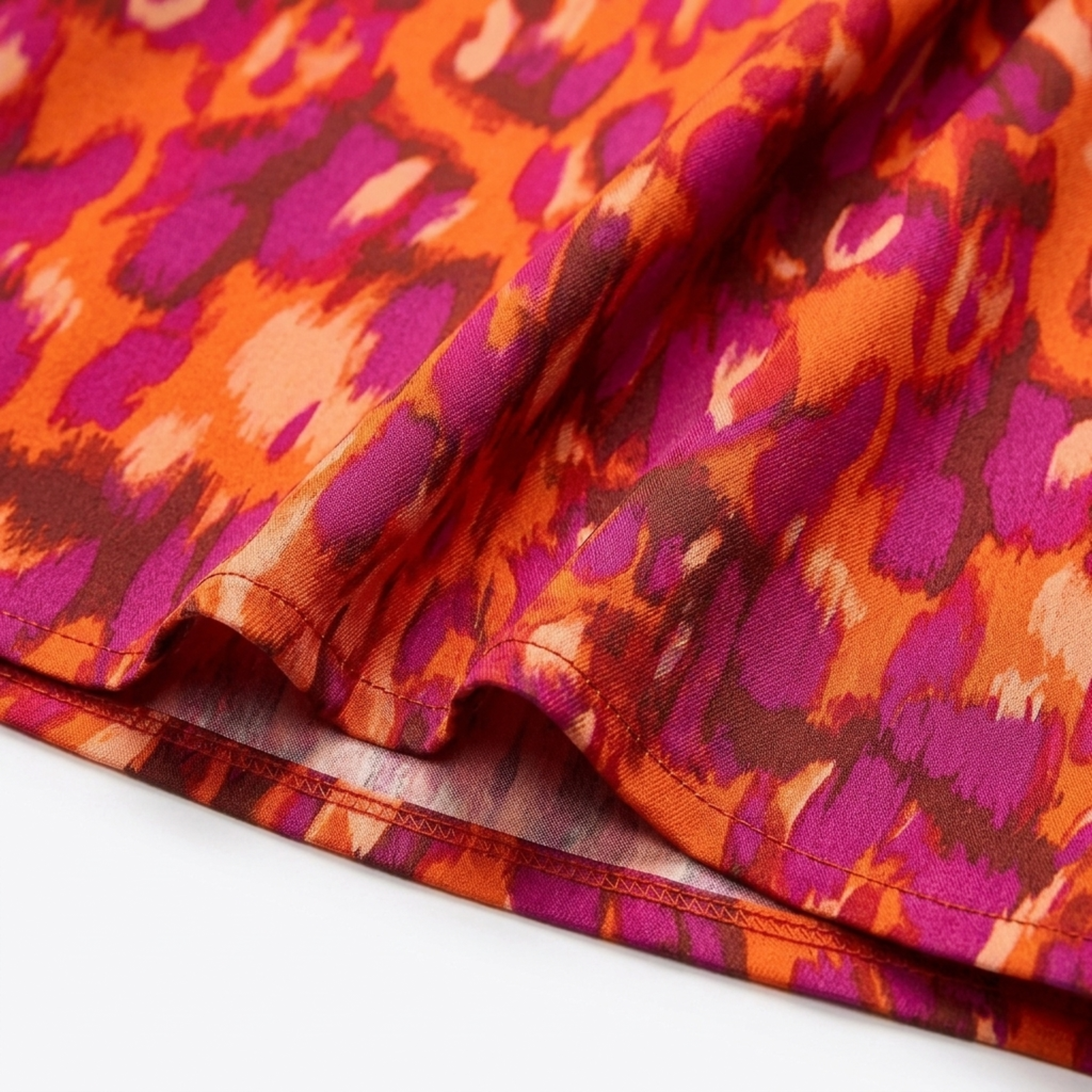 Women's Printed Wrap Maxi Dress Deep V-Neck Volume Sleeve Crossover