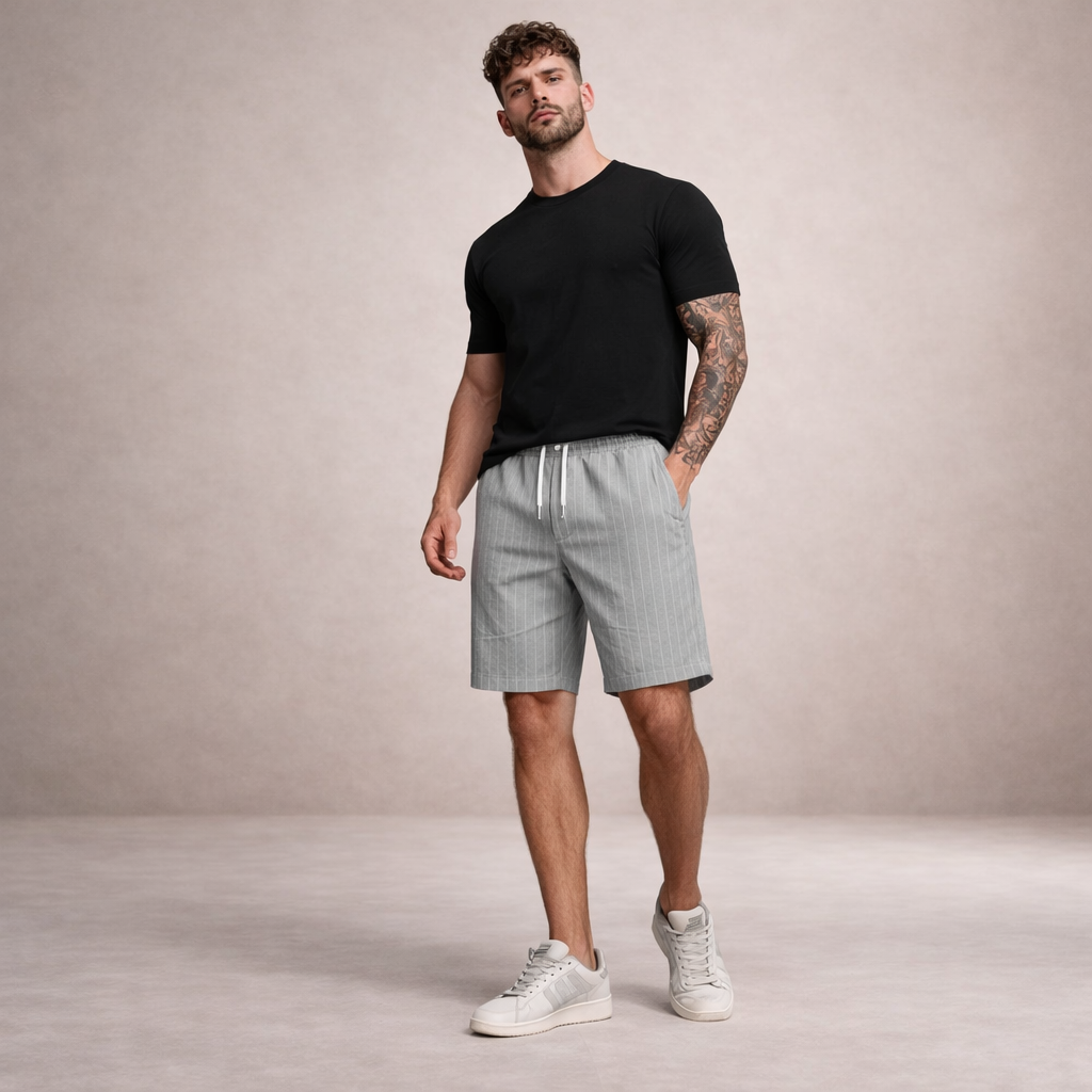 Men's Regular Fit Linen Summer Shorts Breathable Casual