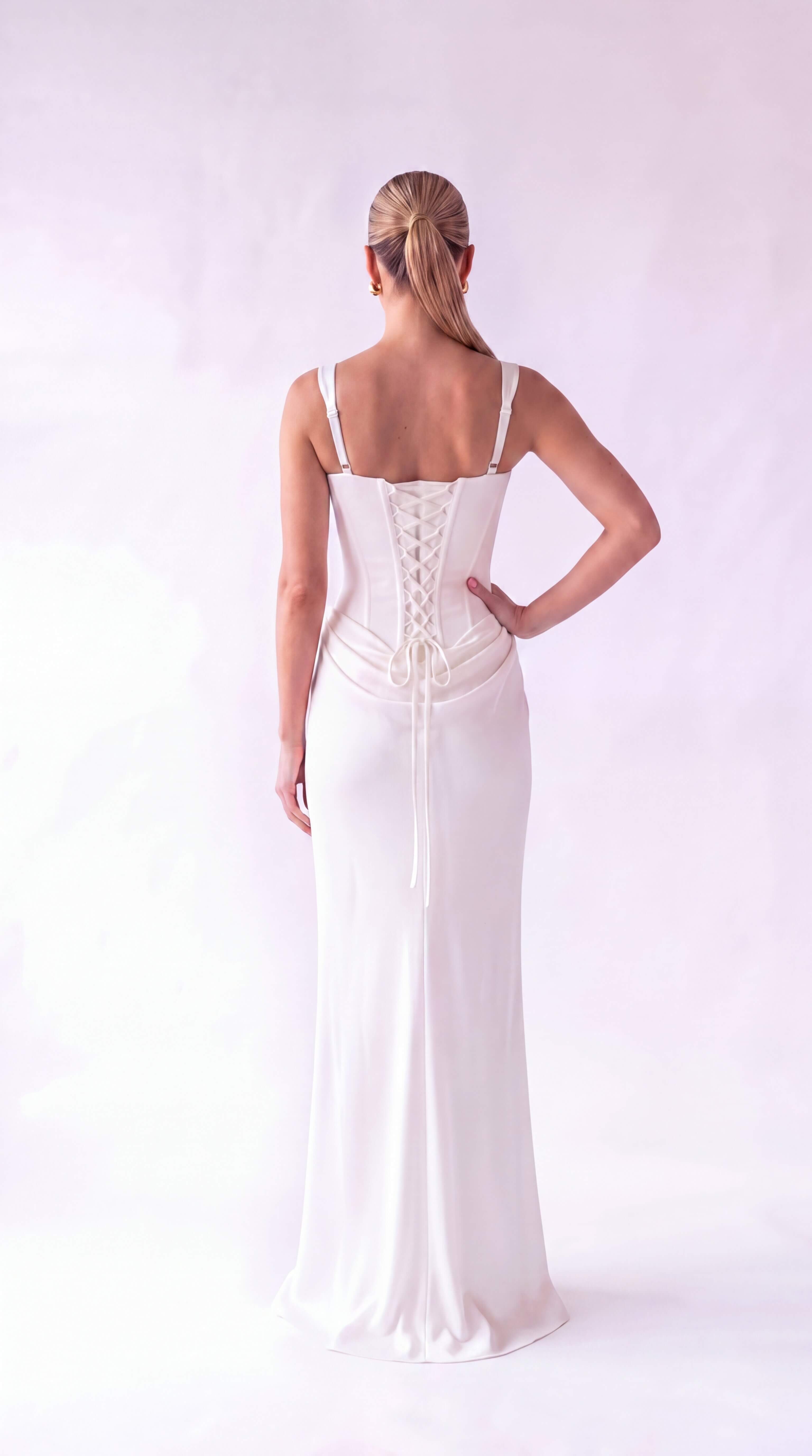 Women's Backless Maxi Dress Elegant Evening Wedding Guest Gown
