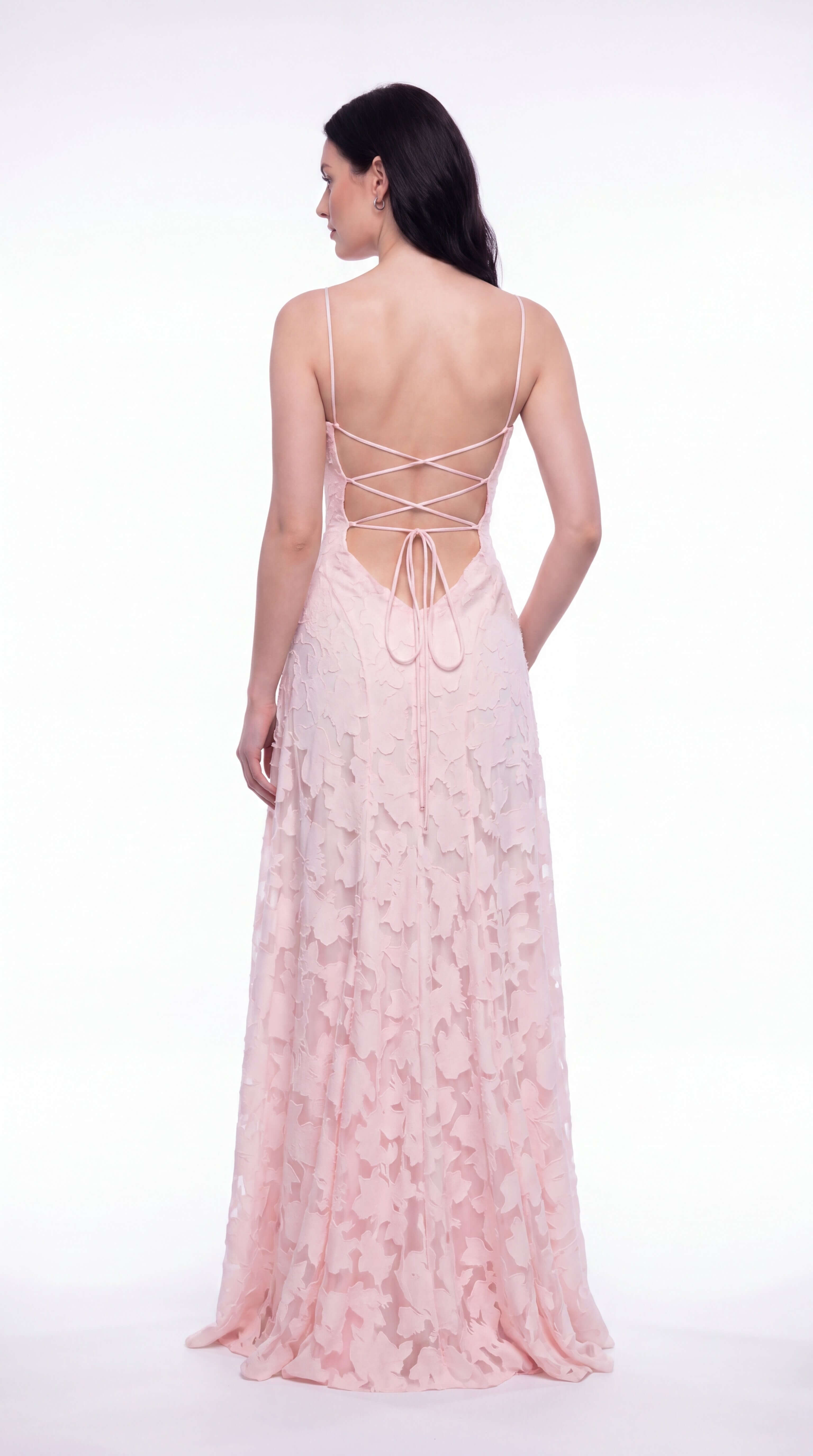 Women's Floral Maxi Dress Thin Straps Wedding Guest Evening Gown