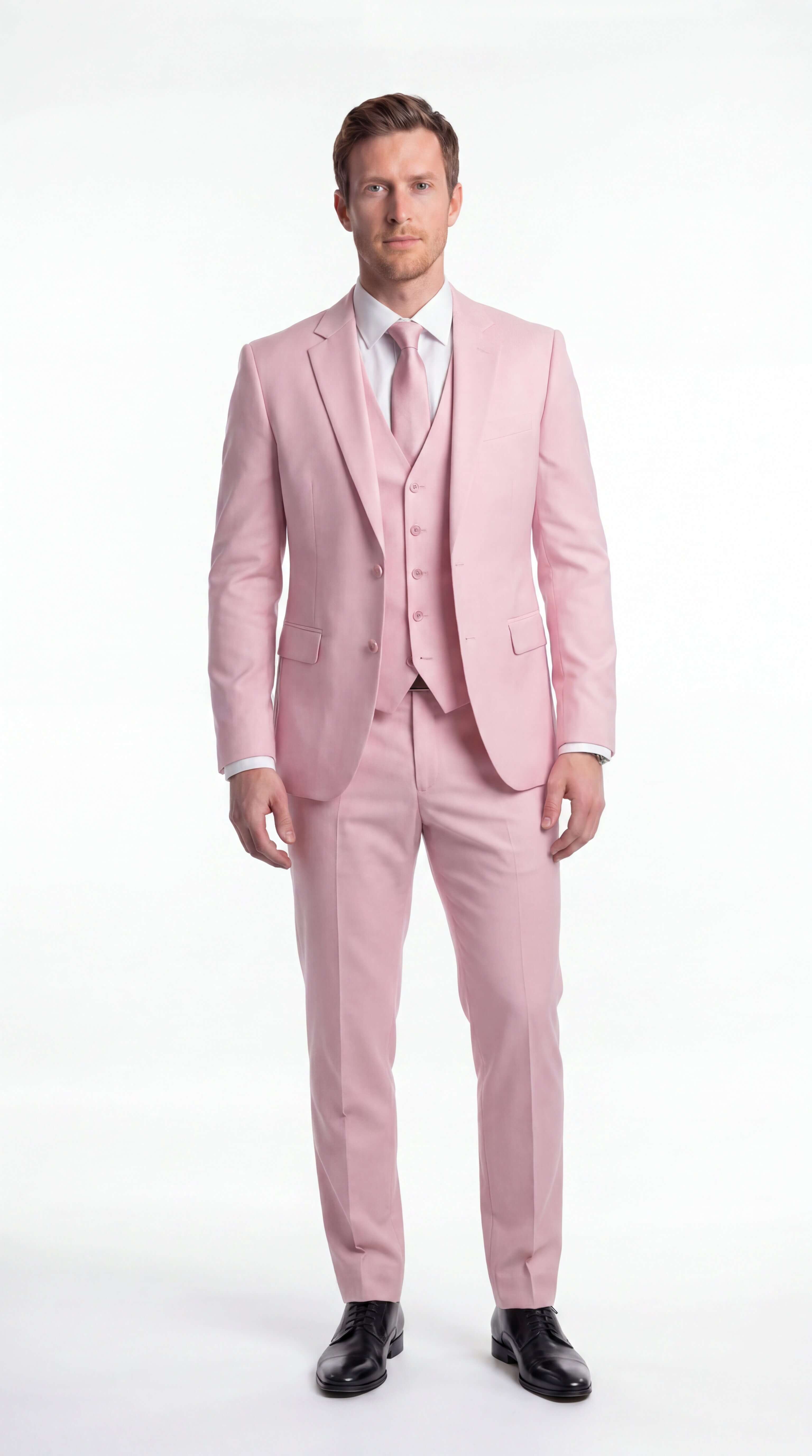 Men's Slim Fit Three Piece Suit Formal Wedding Business