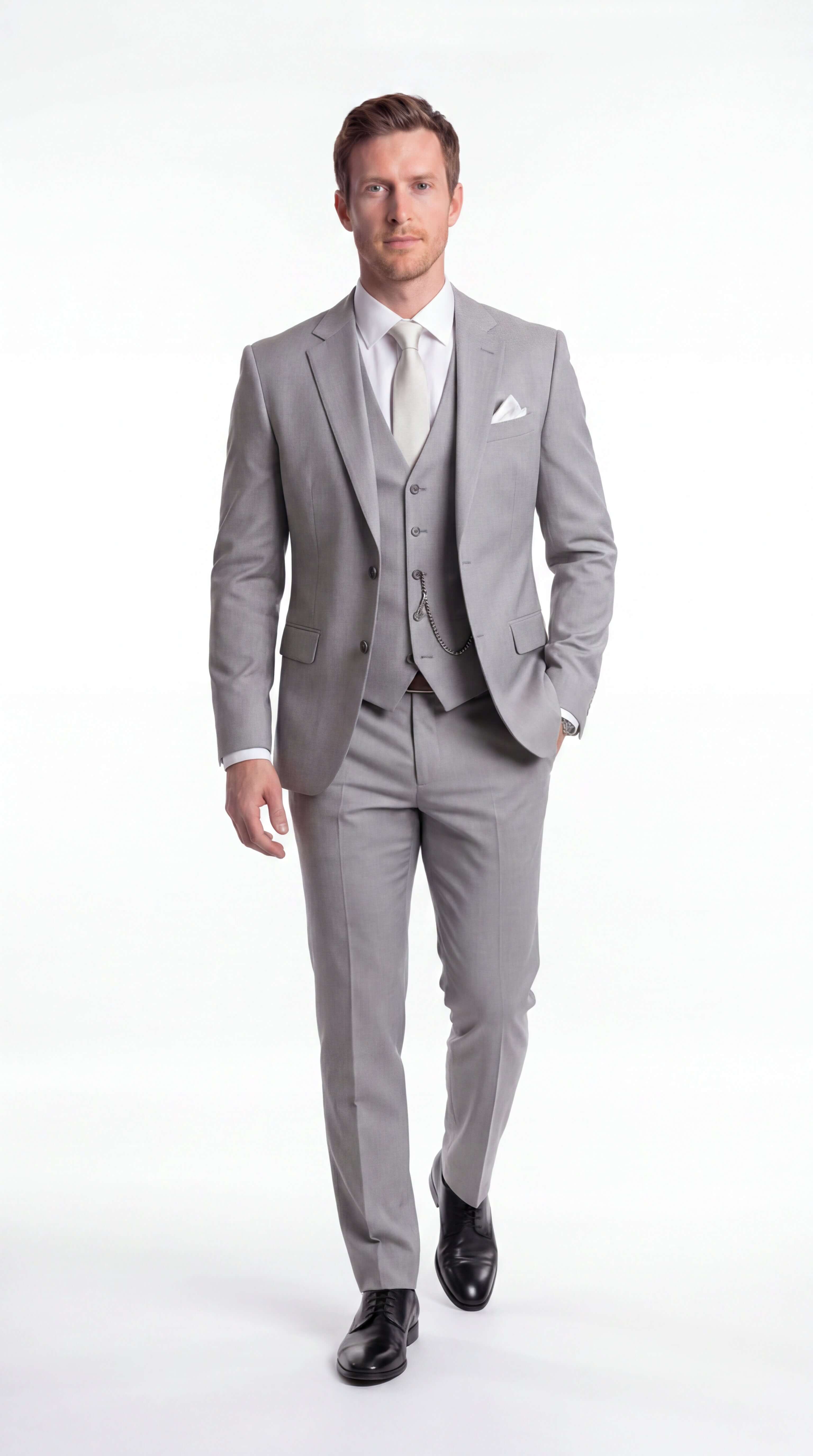 Men's Slim Fit Three Piece Suit Formal Wedding Business