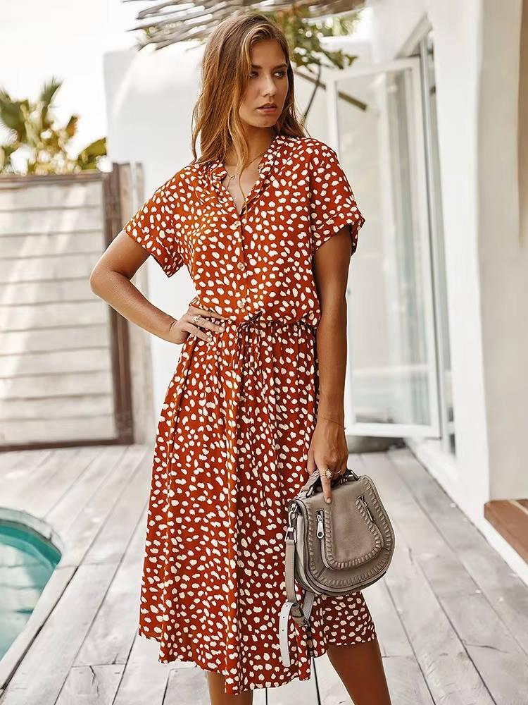 Womens Lightweight Comfortable Summer Midi Dress Breathable Soft Everyday Wear