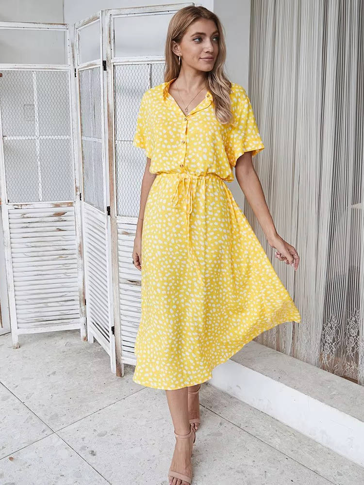 Womens Lightweight Comfortable Summer Midi Dress Breathable Soft Everyday Wear