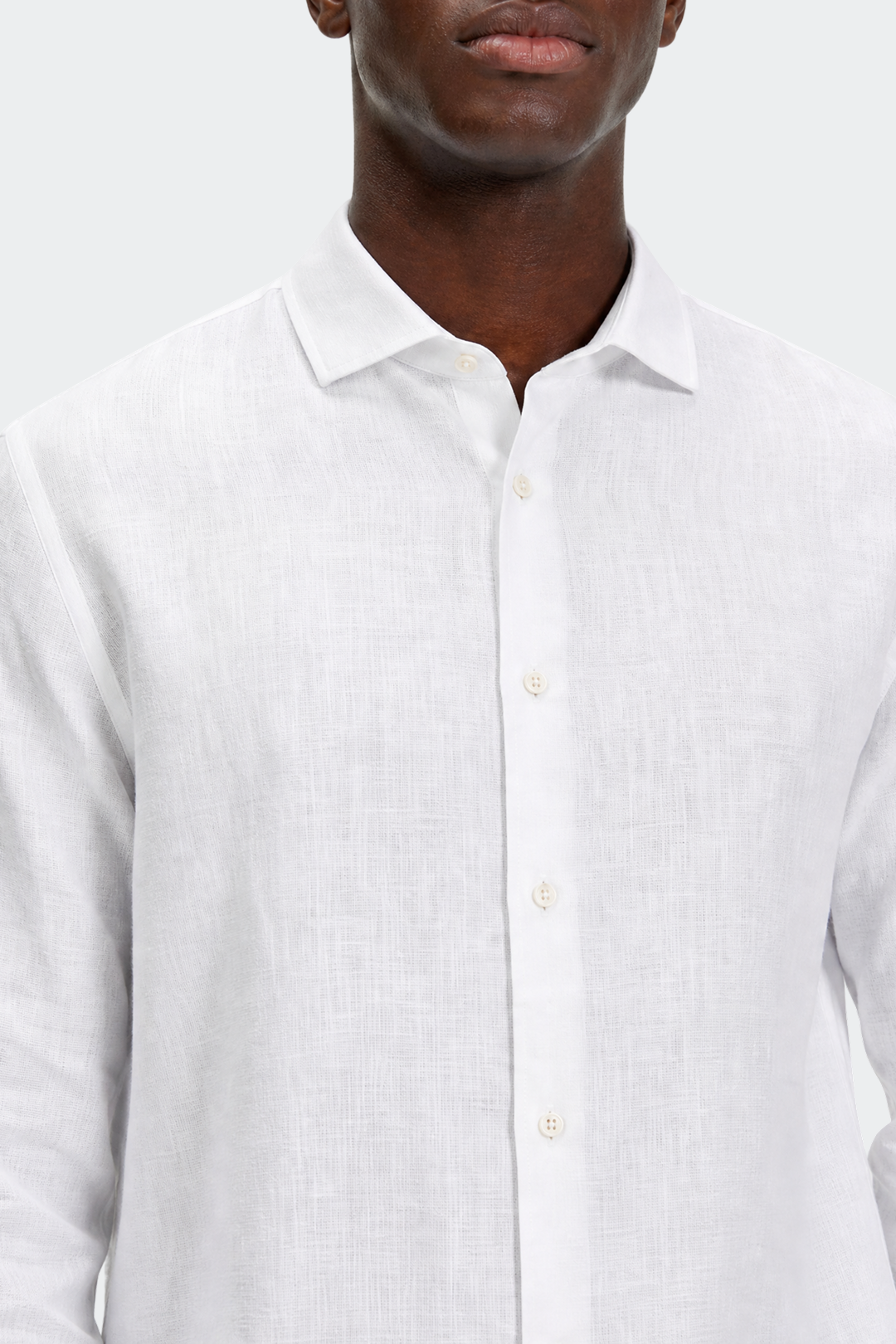 Men's Pure Linen Spread Collar Shirt Relaxed Fit Summer