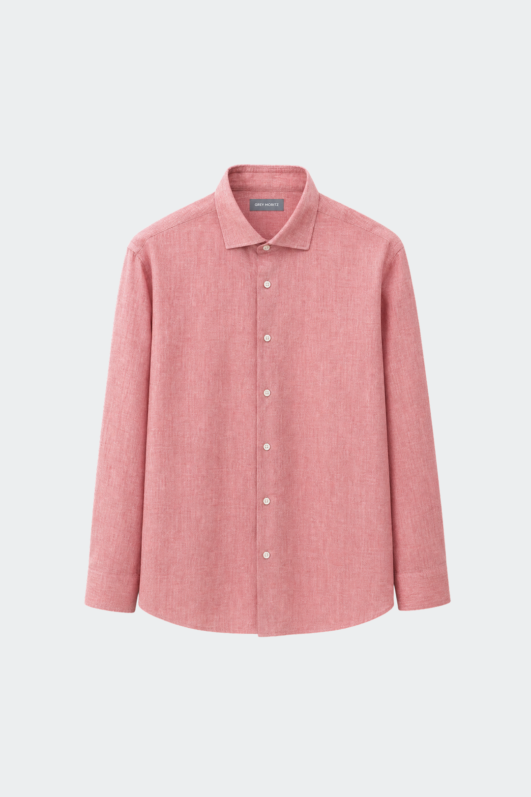 Men's Pure Linen Spread Collar Shirt Relaxed Fit Summer
