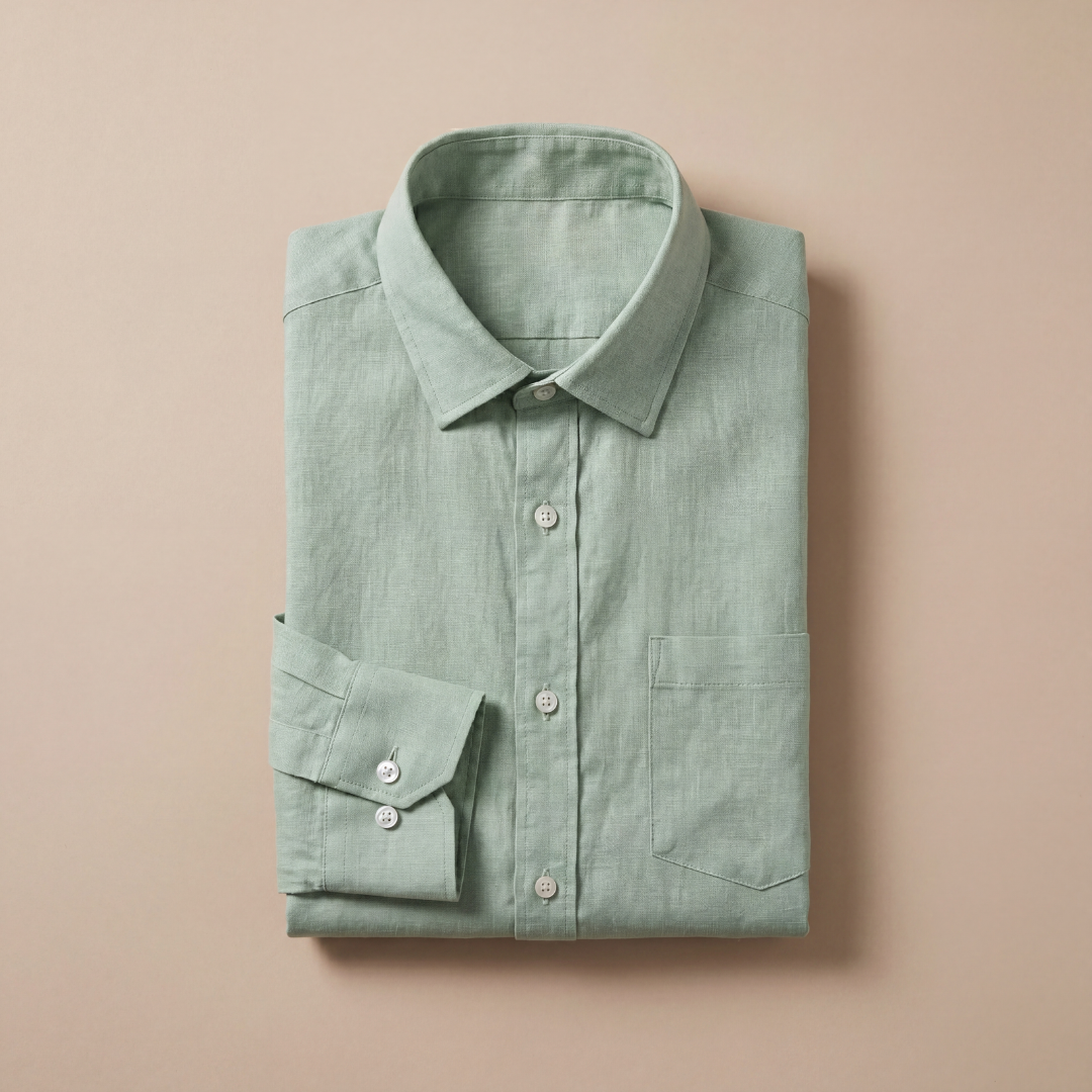 Men's Long Sleeve Linen Shirt Casual Relaxed Fit Summer