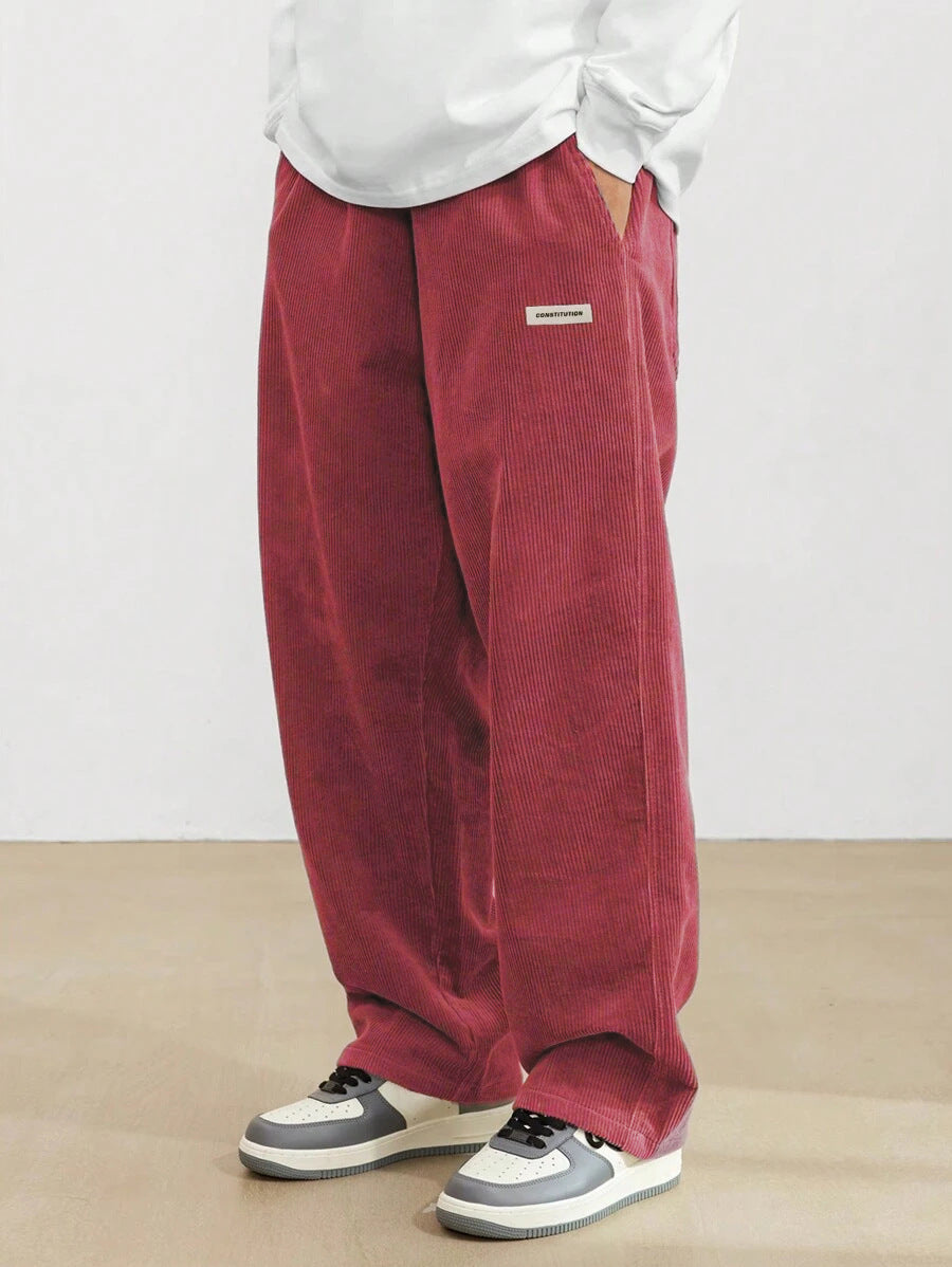 Men's Baggy Wide-Leg Pants with Adjustable Drawstring Waist