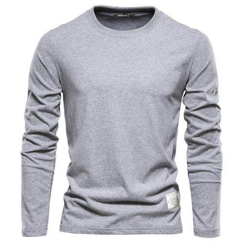Men's Classic Long-Sleeve T-Shirt Lightweight Breathable Everyday Essential