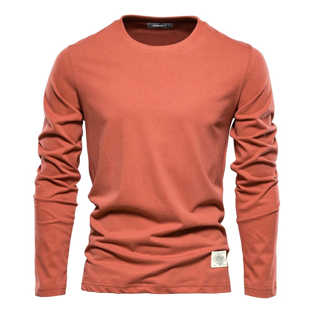 Men's Classic Long-Sleeve T-Shirt Lightweight Breathable Everyday Essential