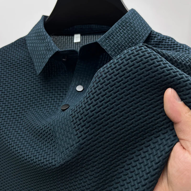 Men's Classic Polo Shirt Breathable Cotton Regular Fit