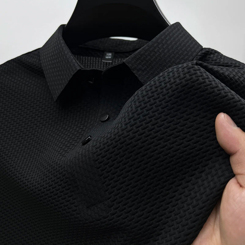Men's Classic Polo Shirt Breathable Cotton Regular Fit
