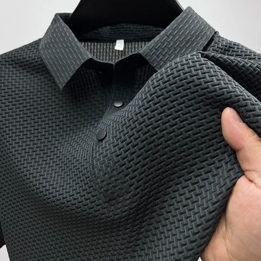Men's Classic Polo Shirt Breathable Cotton Regular Fit