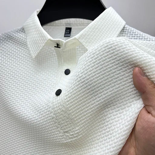 Men's Classic Polo Shirt Breathable Cotton Regular Fit