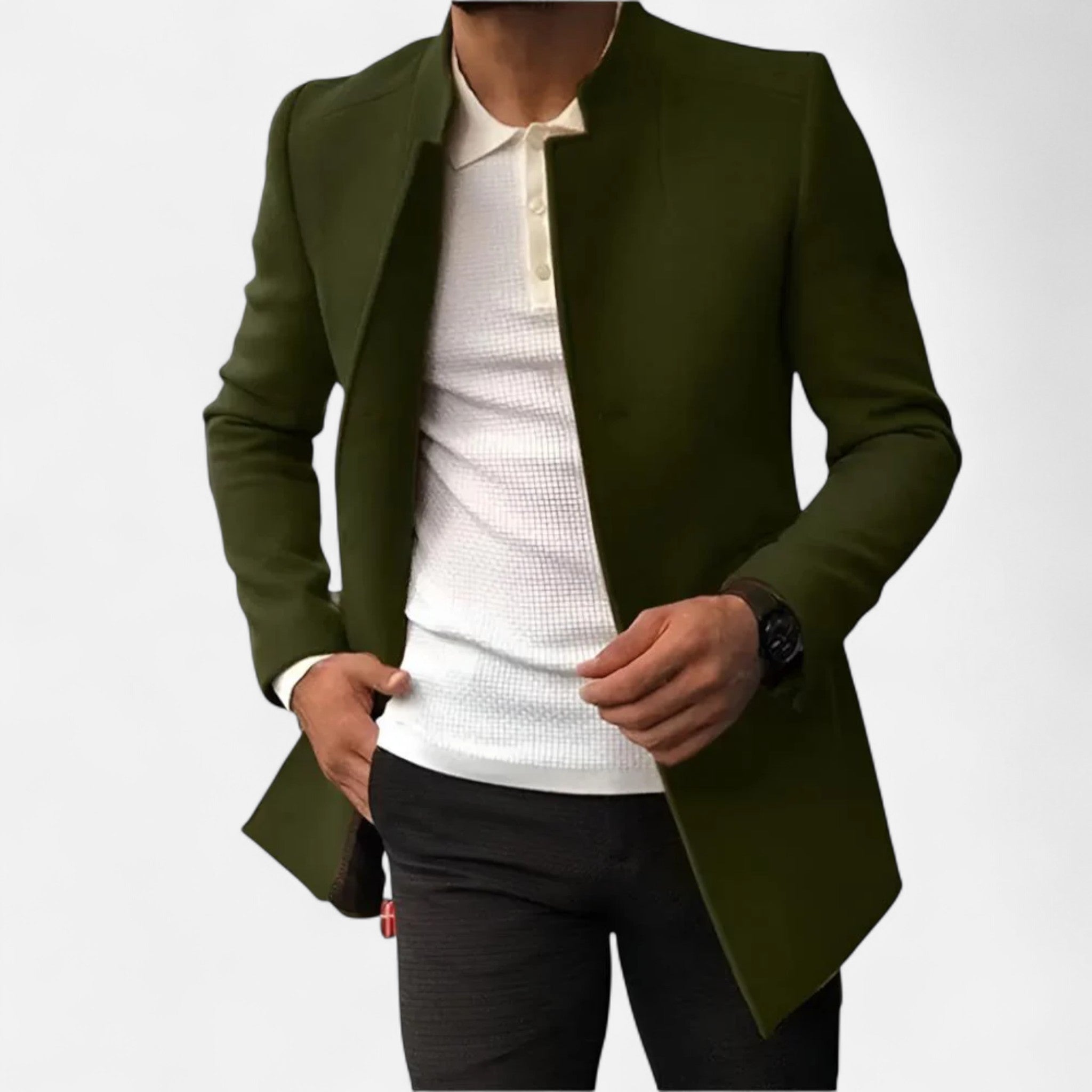 Men's Classic Wool Overcoat Timeless Smart Casual Winter Coat