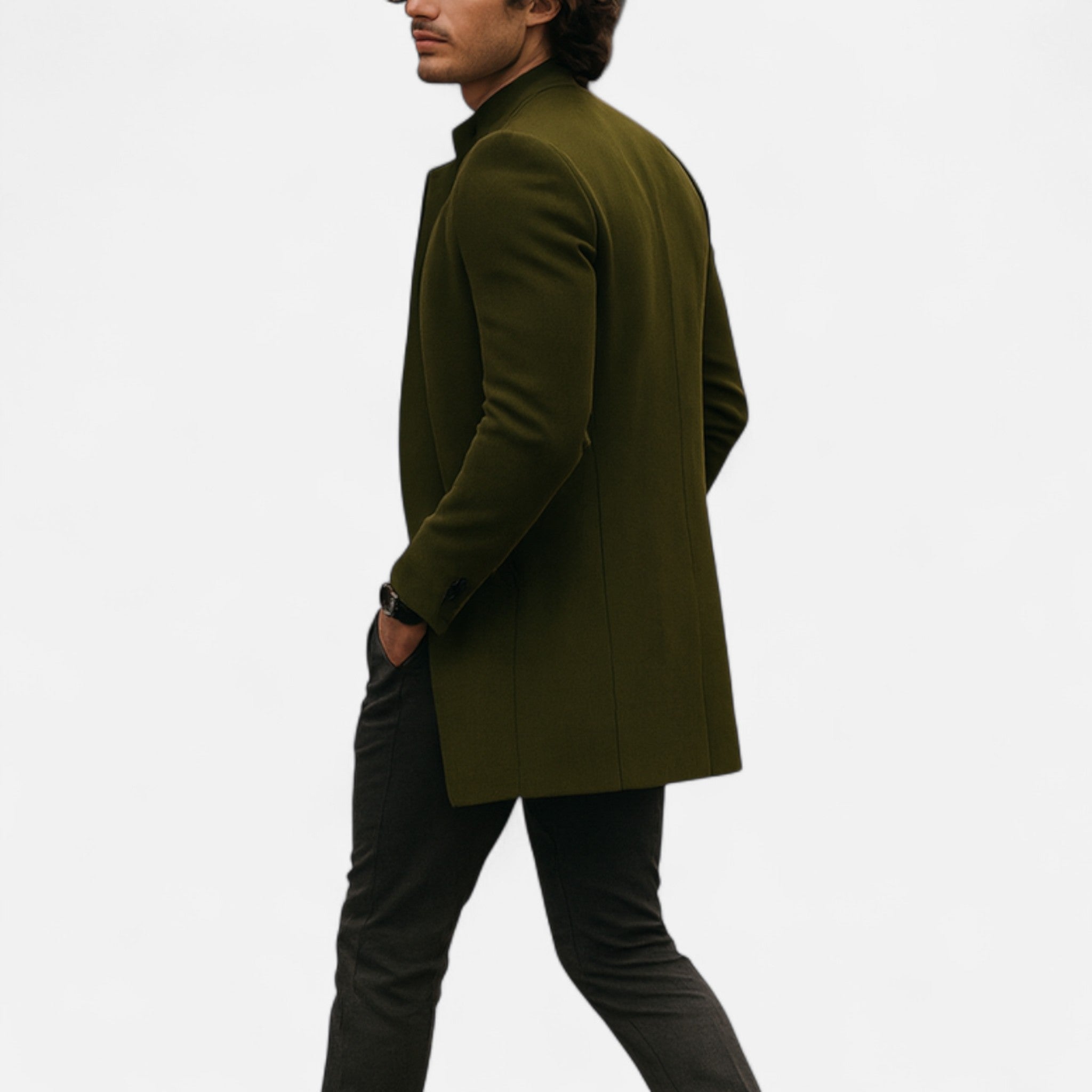 Men's Classic Wool Overcoat Timeless Smart Casual Winter Coat
