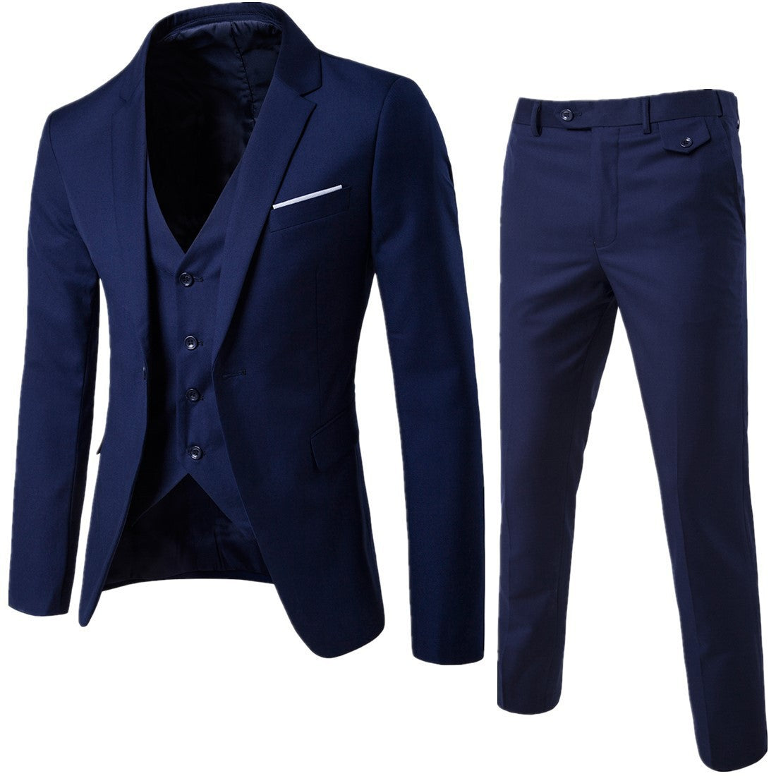 Men's Elegant Two-Piece Suit Slim Fit Formal Wedding Multi-Colour