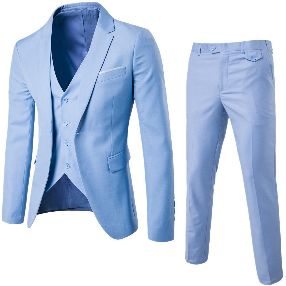 Men's Elegant Two-Piece Suit Slim Fit Formal Wedding Multi-Colour