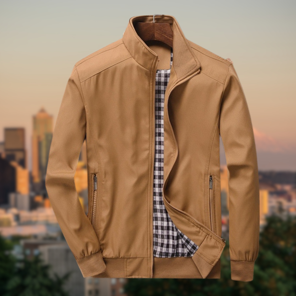 Men's Lightweight Transition Jacket Stand Collar Easy Wear Casual