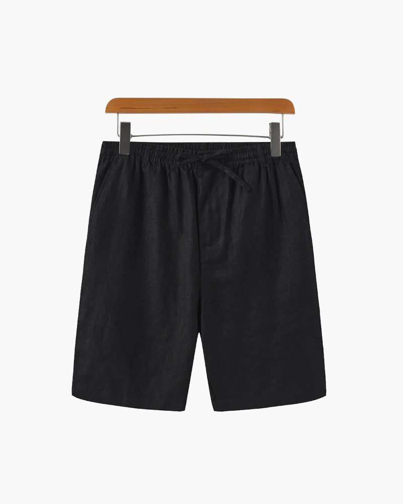 Men's Linen Shorts Straight Fit Breathable Summer Casual Style