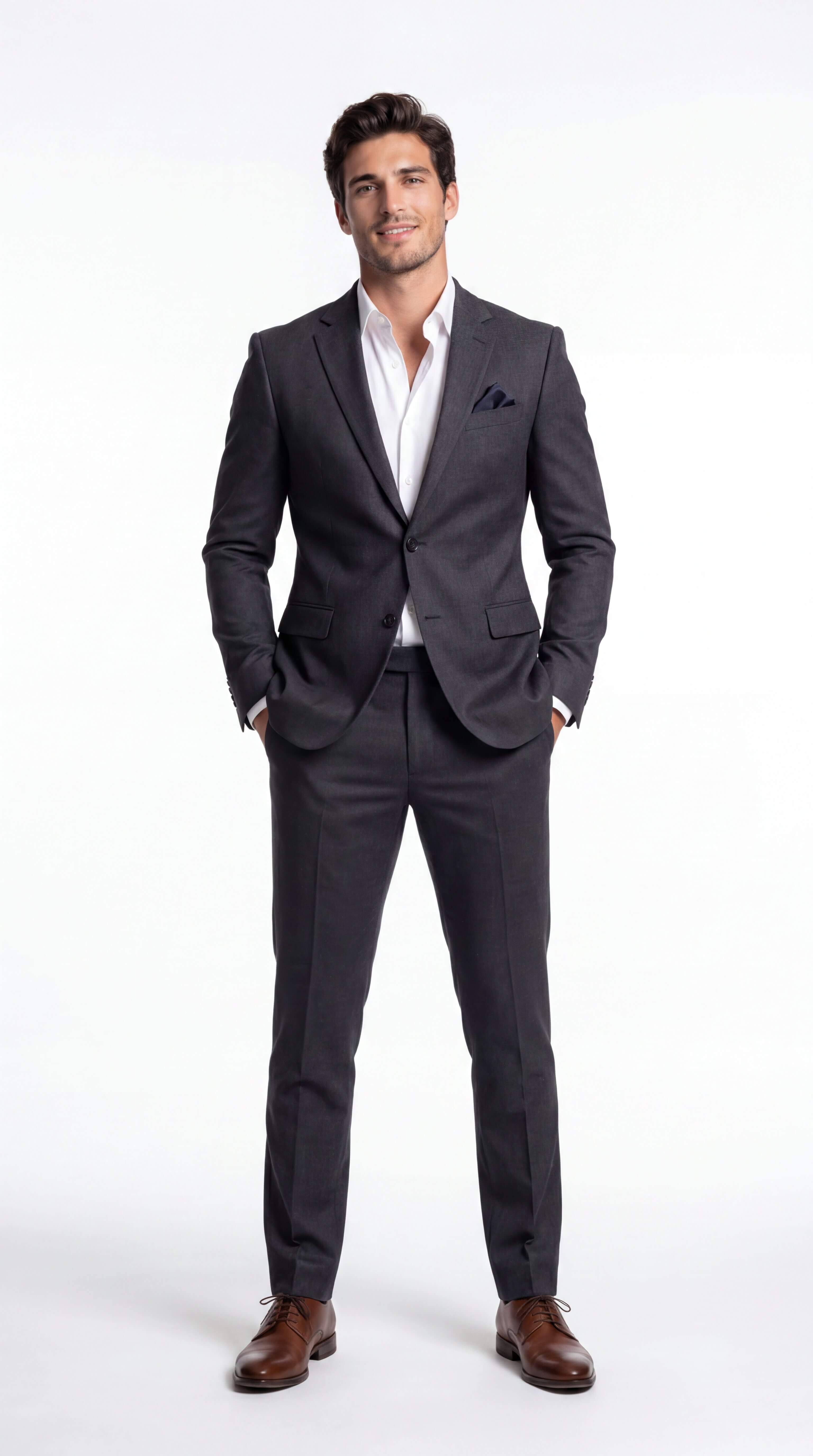 Men's Linen Suit Slim Fit Two Piece Summer Wedding Guest - 9