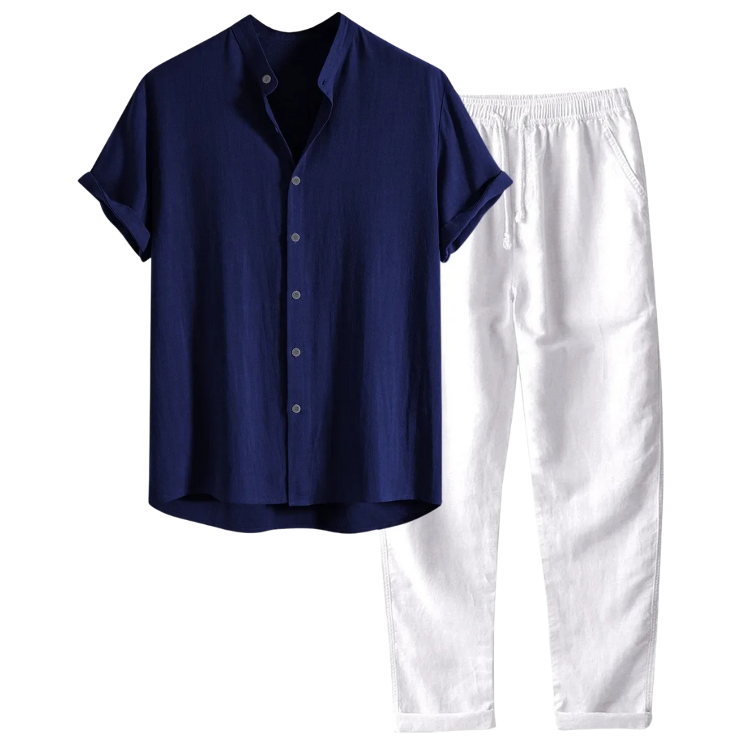 Men's Old Money Relaxed Linen Set for Summer Occasions - 3