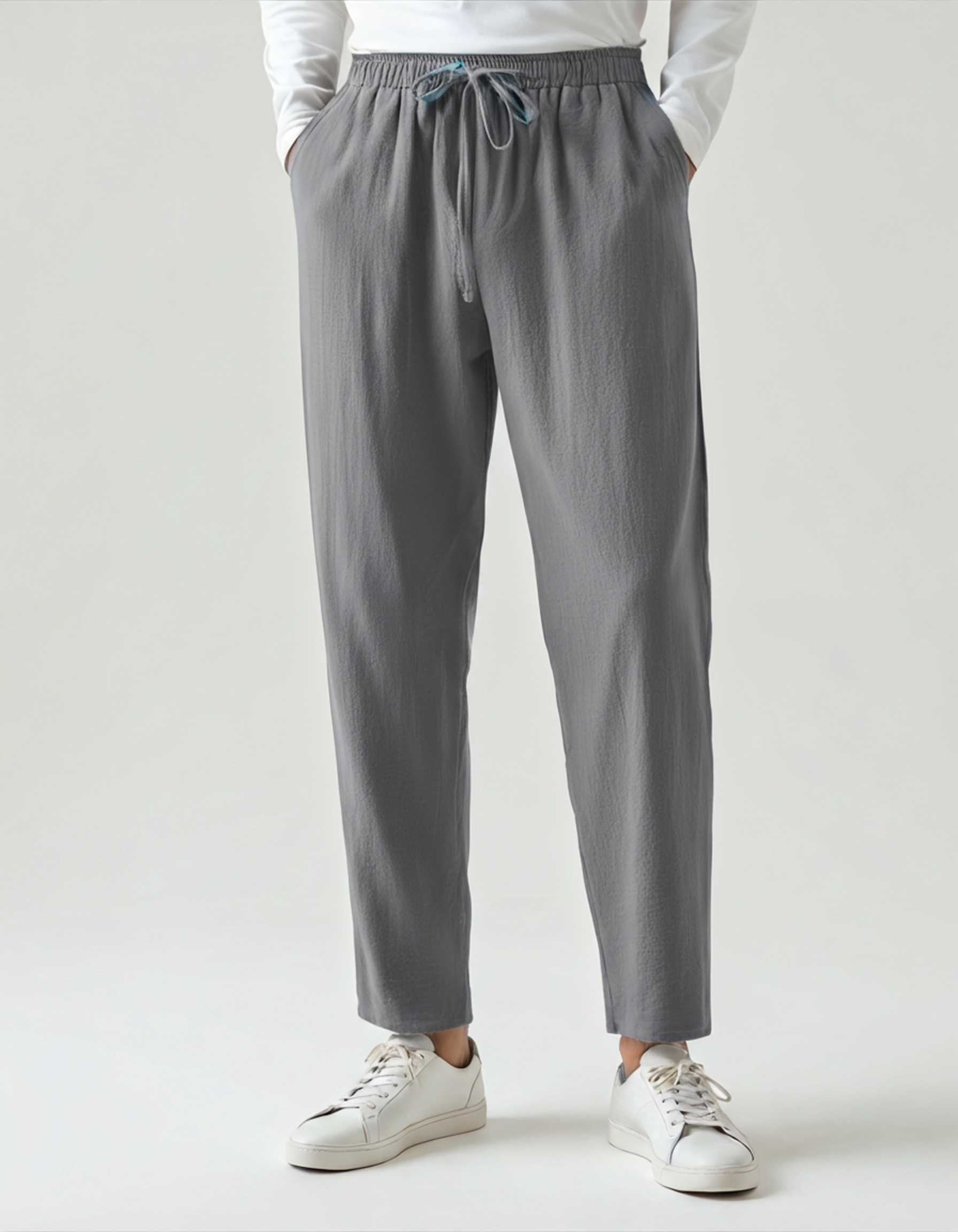 Men's Oversized Linen Pants Casual Summer Relaxed Wide Leg