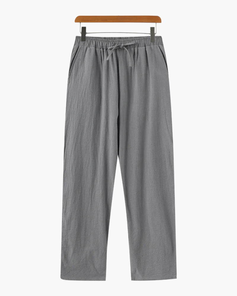Men's Oversized Linen Pants Casual Summer Relaxed Wide Leg