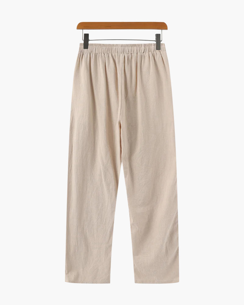 Men's Oversized Linen Pants Casual Summer Relaxed Wide Leg