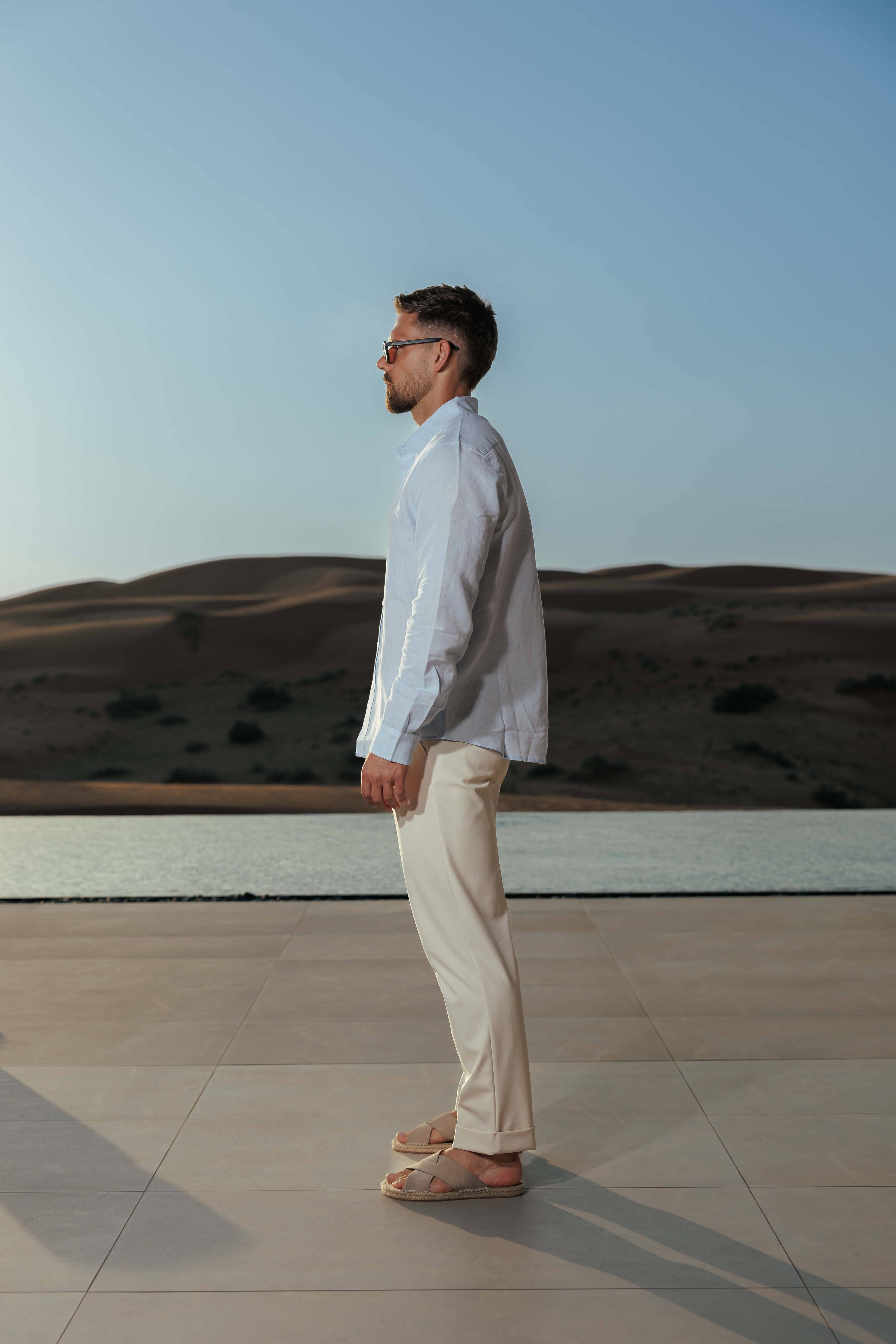 Men's Premium Linen Shirt Long Sleeve Classic Casual Summer