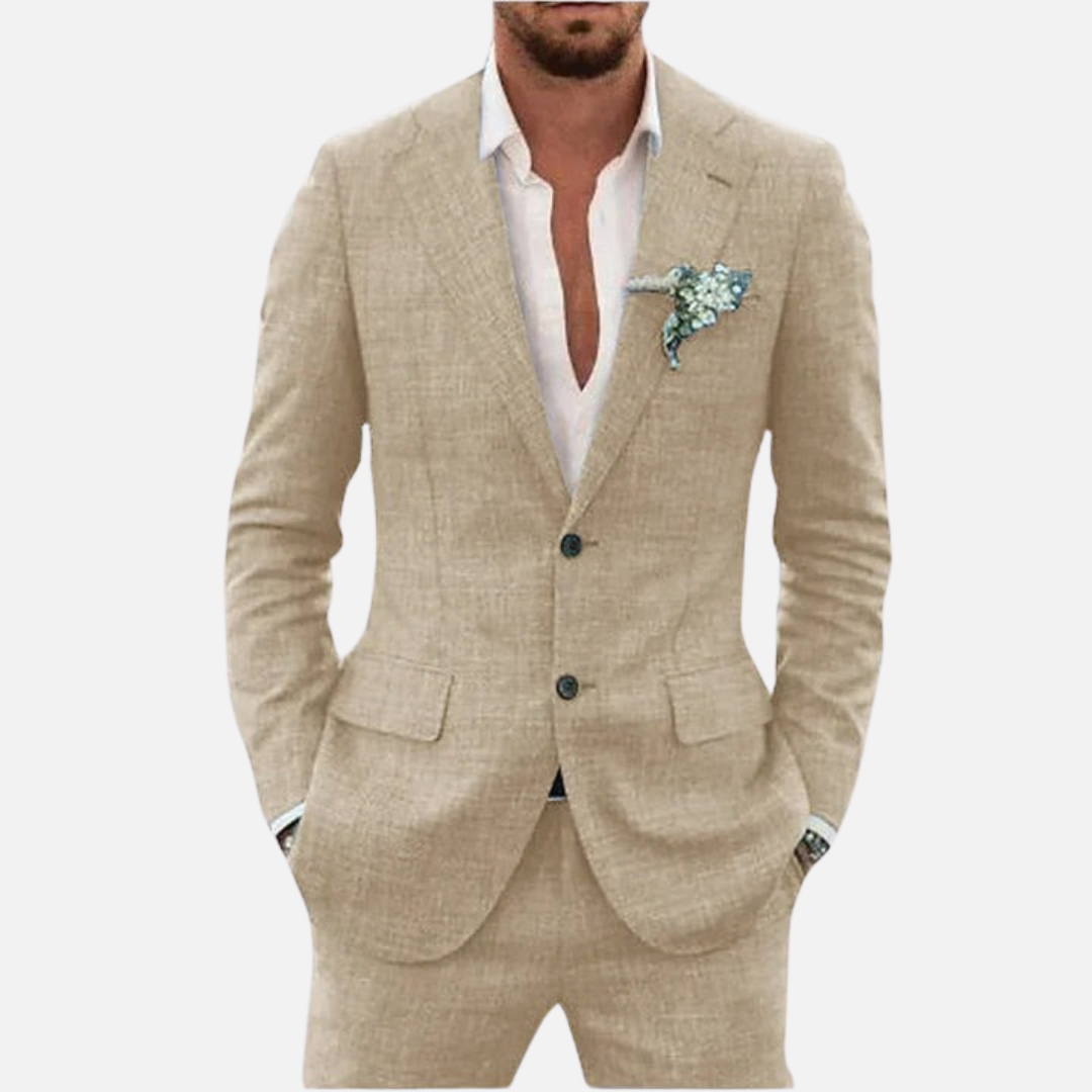 Men's Premium Tailored Linen Suit for Weddings and Events - 2