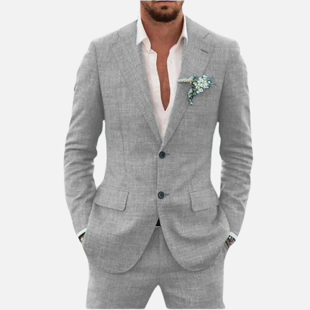 Men's Premium Tailored Linen Suit for Weddings and Events - 3
