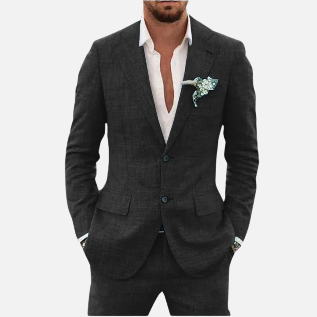 Men's Premium Tailored Linen Suit for Weddings and Events - 4