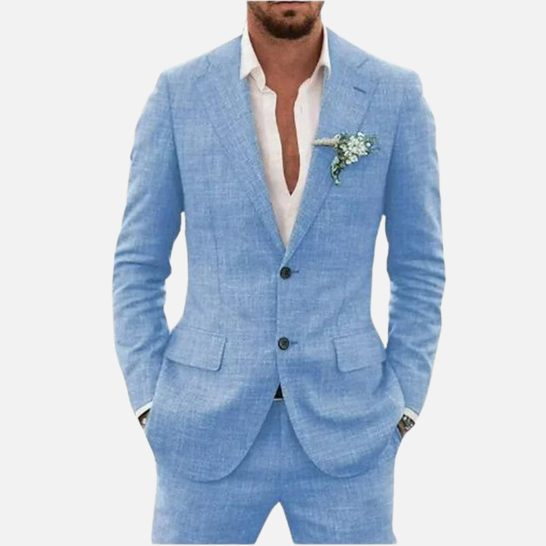 Men's Premium Tailored Linen Suit for Weddings and Events - 5