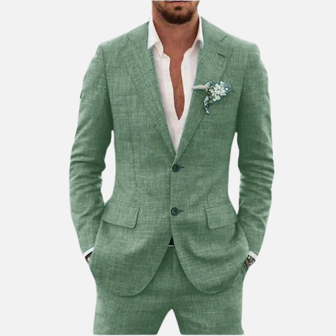 Men's Premium Tailored Linen Suit for Weddings and Events - 7
