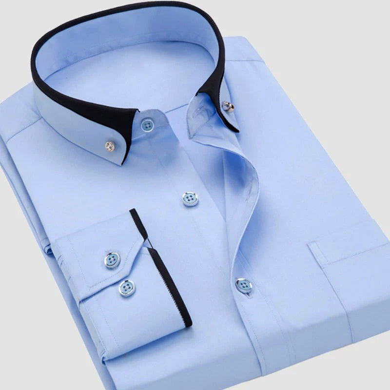 Men's Slim Fit Button-Up Shirt Lightweight Casual Oxford
