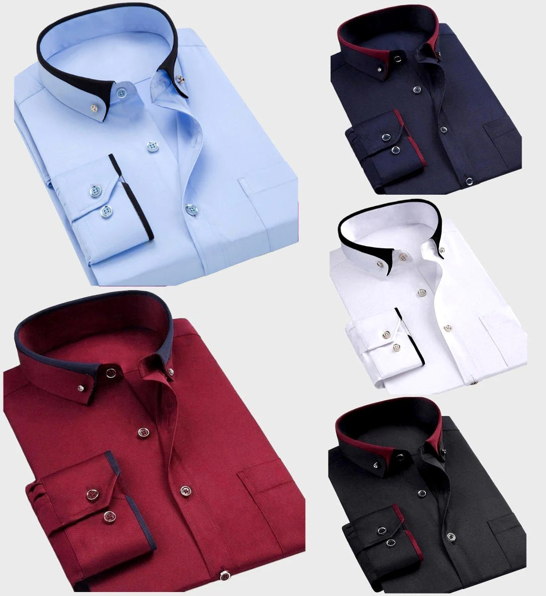 Men's Slim Fit Button-Up Shirt Lightweight Casual Oxford