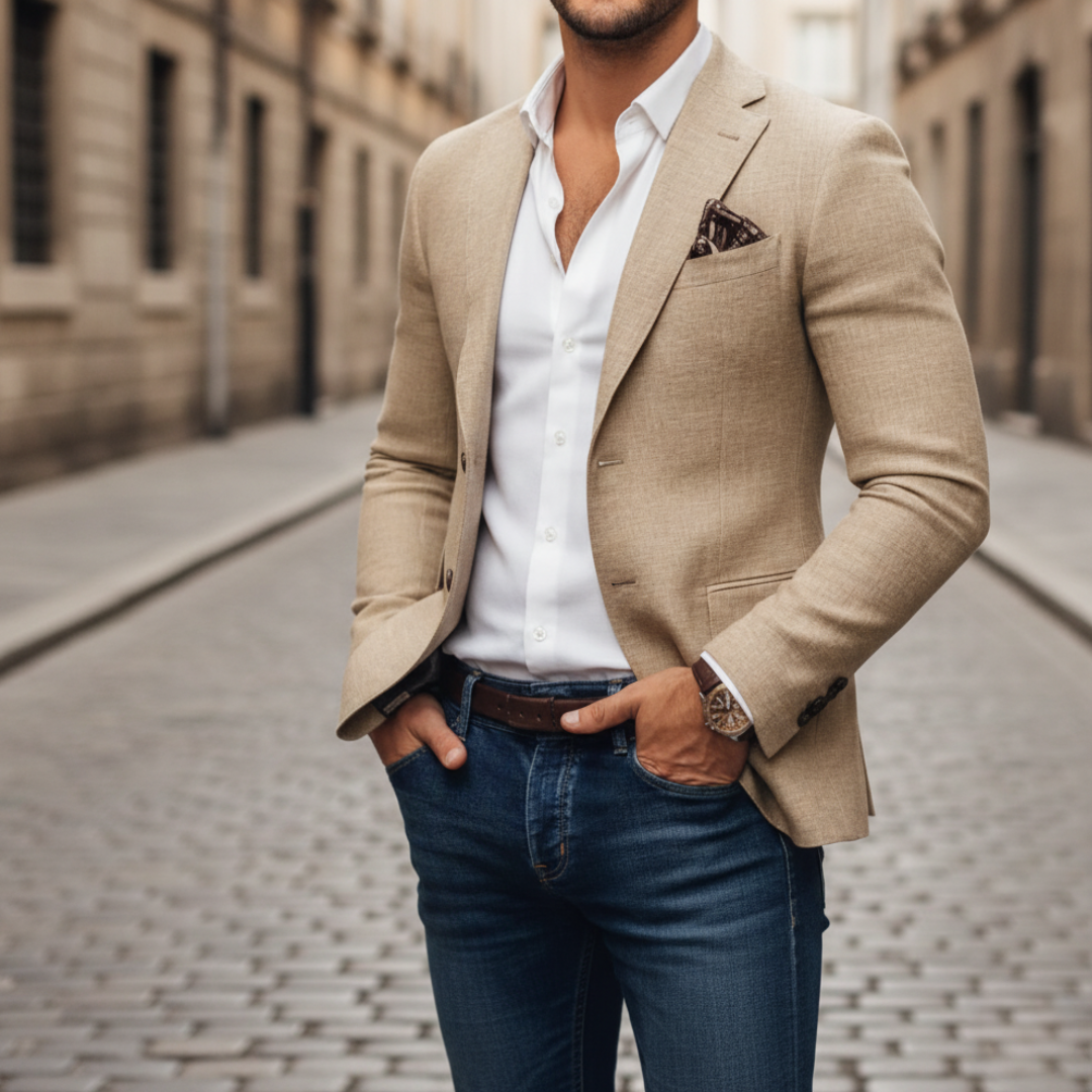 Men's Slim Fit Elegant Blazer for Smart Casual Occasions - 2