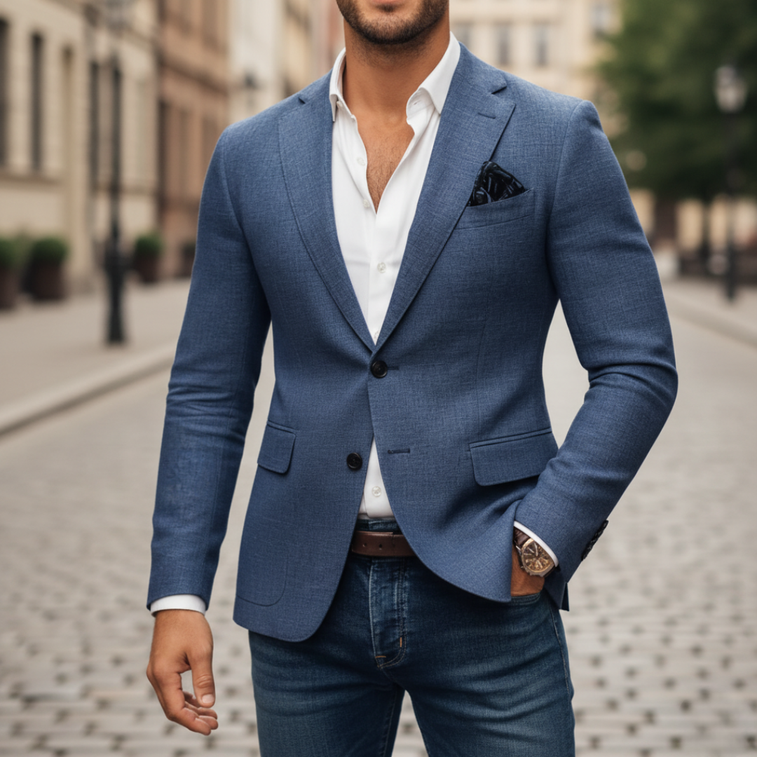 Men's Slim Fit Elegant Blazer for Smart Casual Occasions - 3