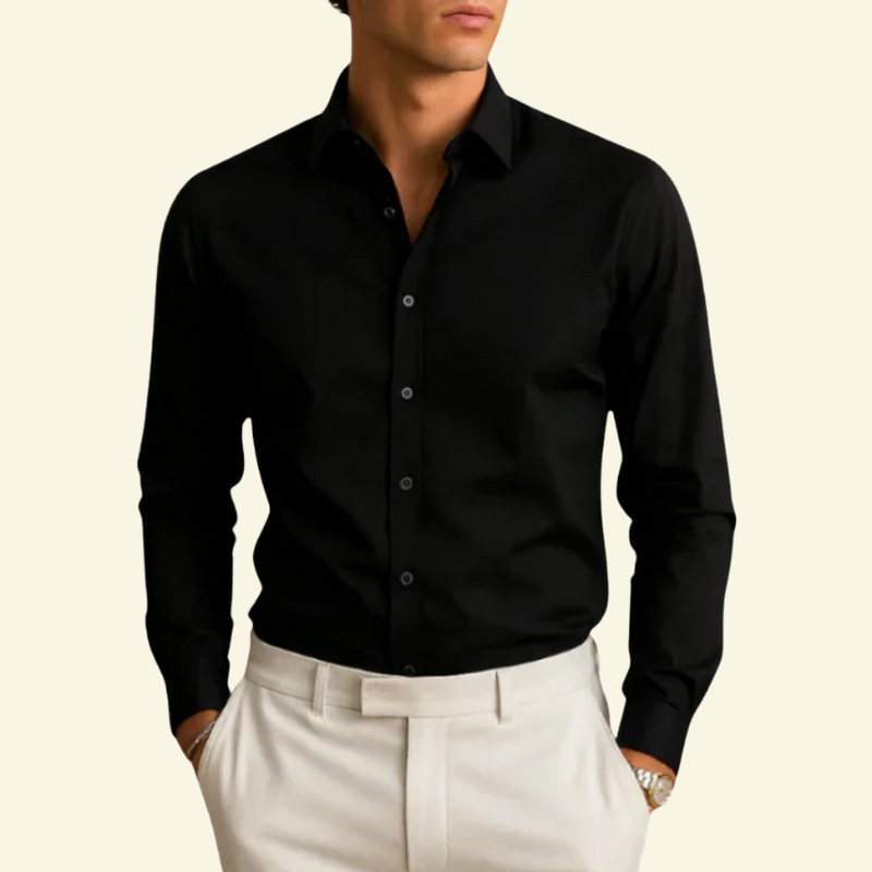 Men's Smart Casual Shirt with Contrast Button Detail