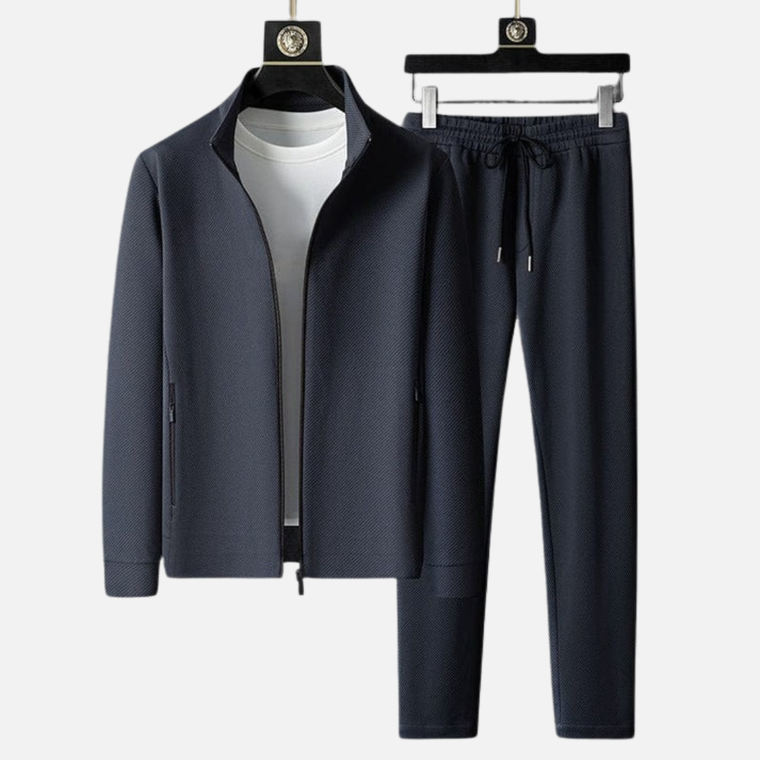 Men's Smart Dress Tracksuit Set for Polished Casual Occasions - 2