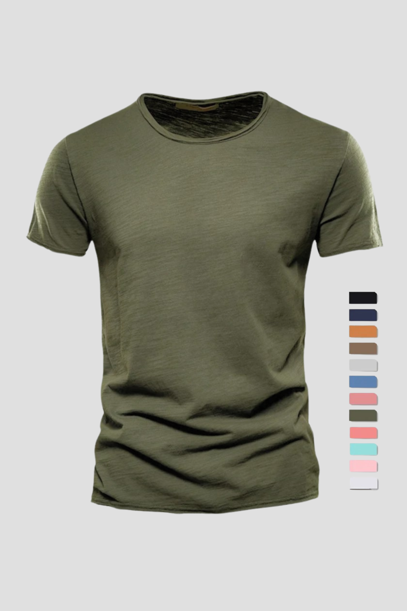 Men's Soft Cotton T-Shirt Lightweight Relaxed Fit Everyday Casual