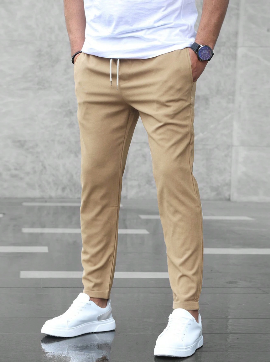 Men's Stretch Comfort Pants Regular Fit Casual Everyday Wear