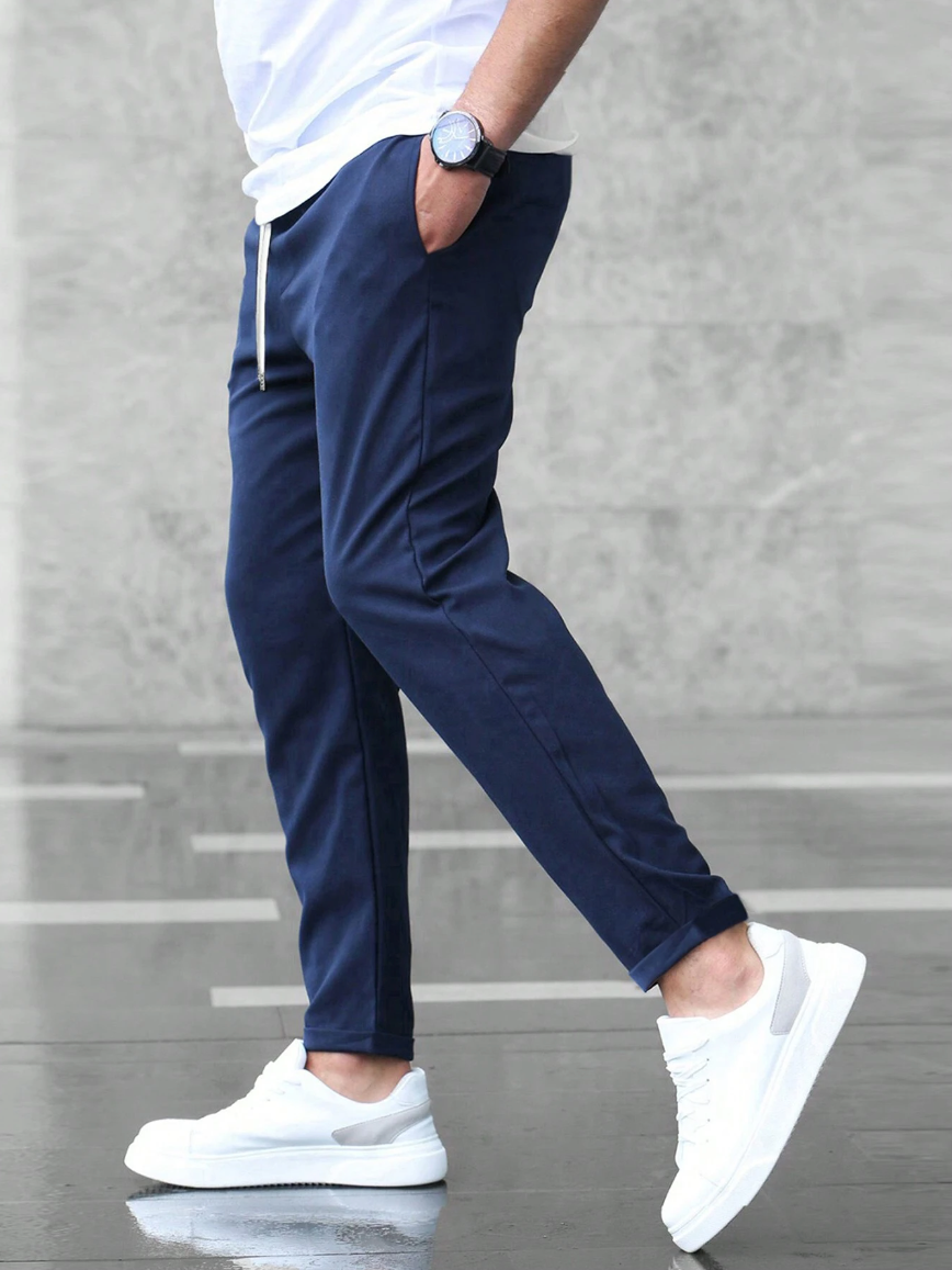 Men's Stretch Comfort Pants Regular Fit Casual Everyday Wear
