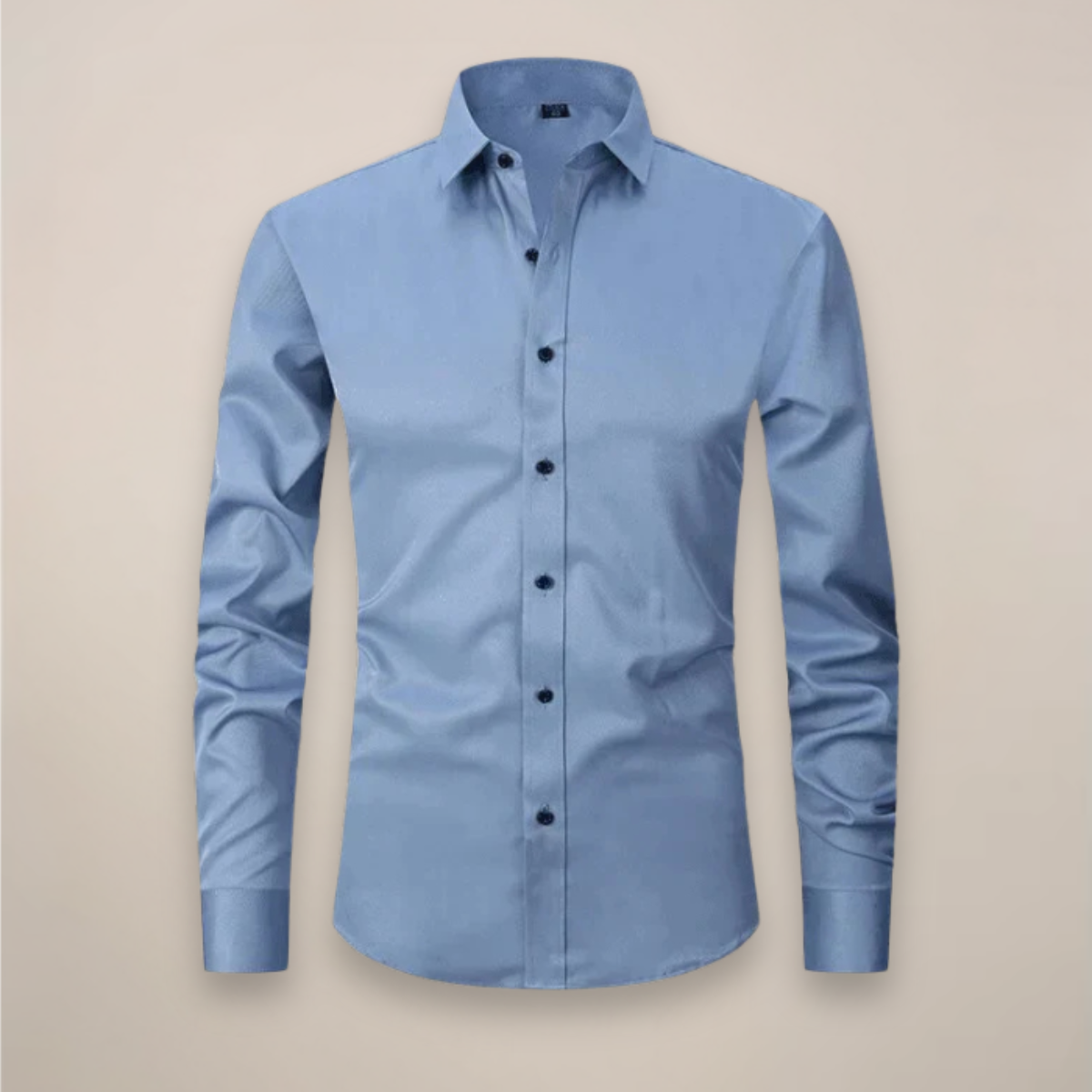 Men's Structured Fit Wrinkle-Free Long Sleeve Button-Down Shirt