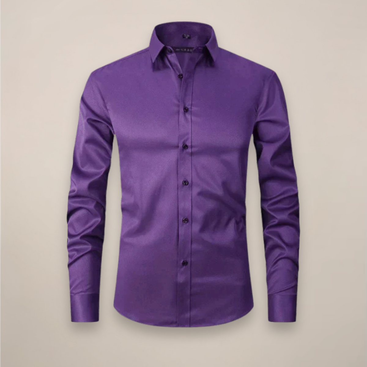Men's Structured Fit Wrinkle-Free Long Sleeve Button-Down Shirt