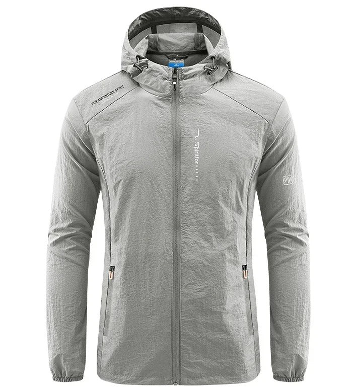 Men's Ultra-Light Windproof Hoodie Jacket Sun Protective Summer Outerwear