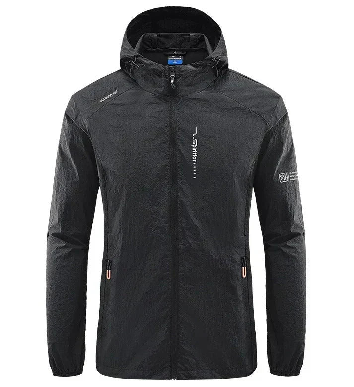 Men's Ultra-Light Windproof Hoodie Jacket Sun Protective Summer Outerwear